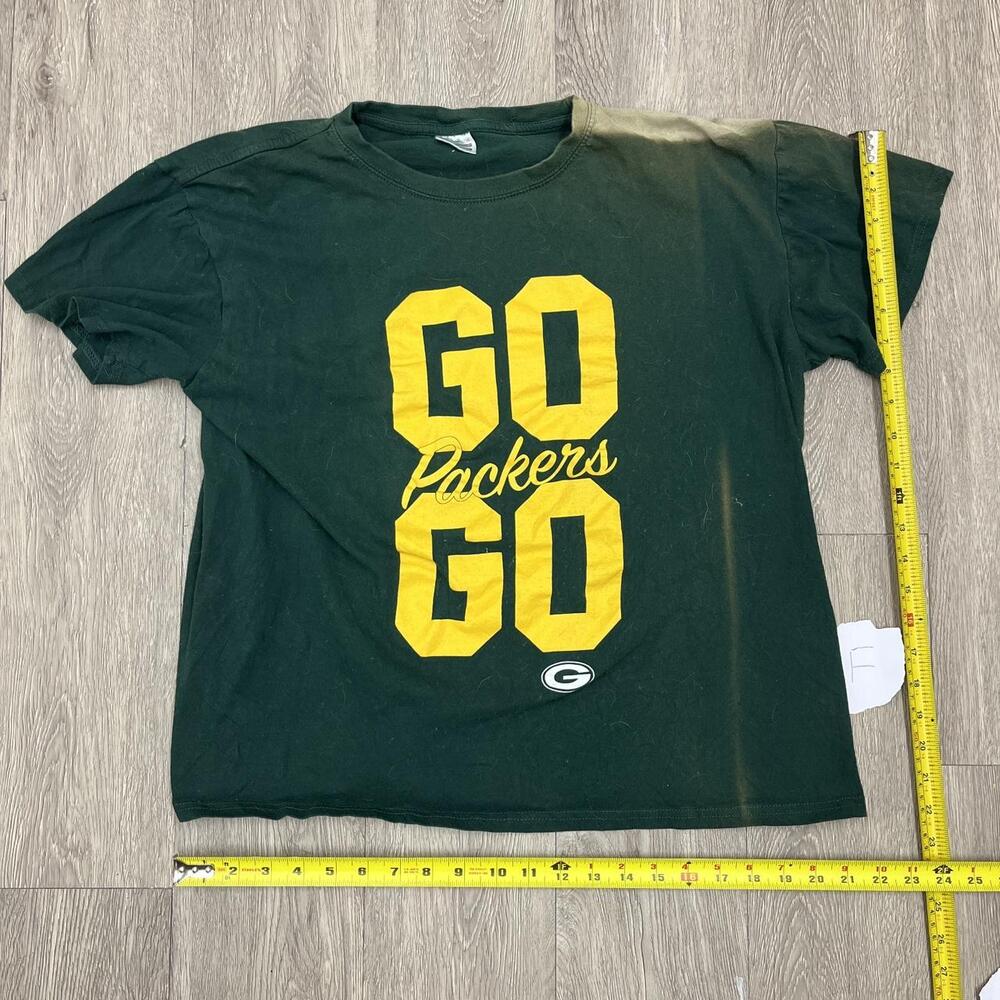 Green Bay Packers green cotton t-shirt XL NFL bleach tie dyed